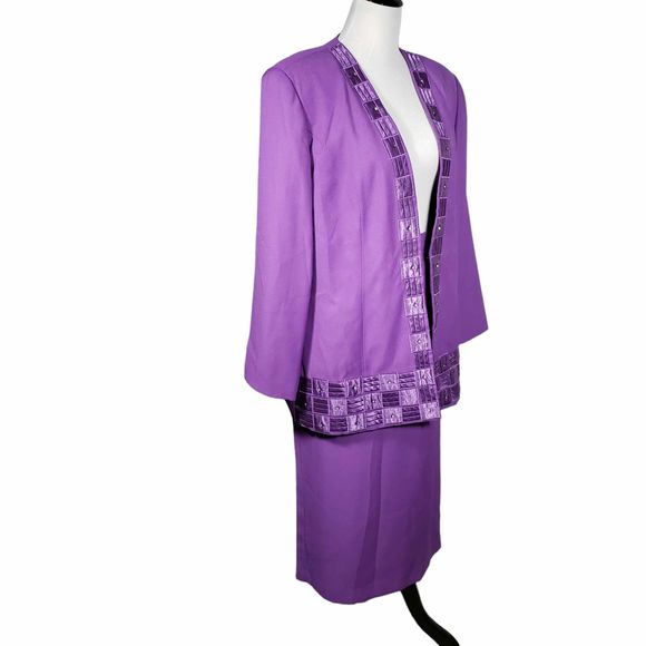 Stella Louise for KB Plus size 18 Purple 2-Piece Church Suit AS IS - Picture 2 of 11